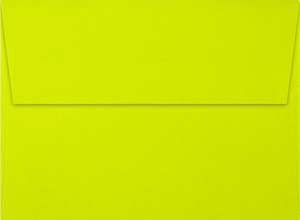 Wasabi Lime Green 32lb A7 Invitation Envelopes (5 1/4 x 7 1/4) with Peel & Seal