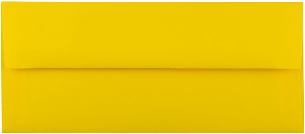 Yellow 24lb #10 Square Flap Envelopes (4 1/8 x 9 1/2)