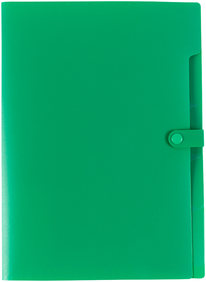 Green with Clear Inside Letter Size File Folders with Snap Tab