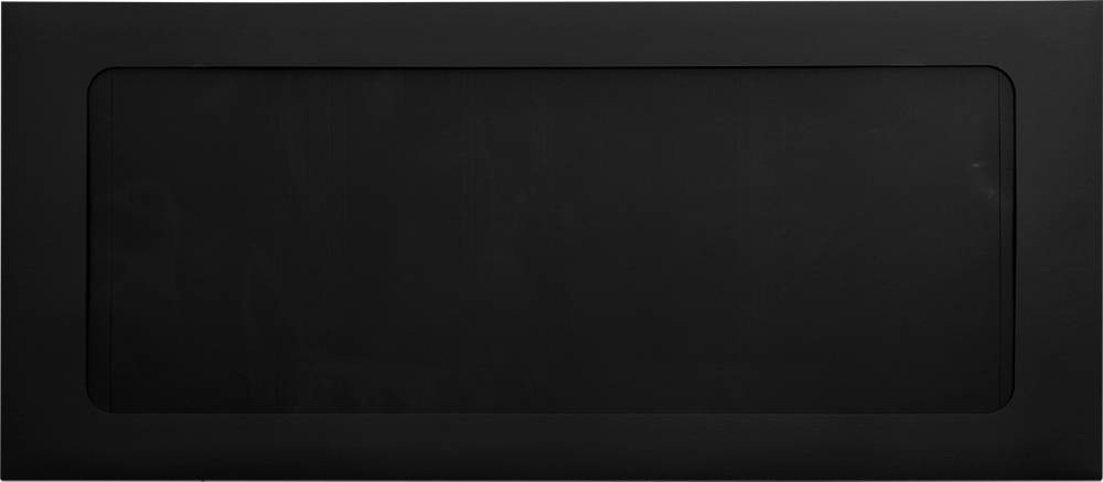 Smooth Midnight Black 32lb #10 Full Face Window Envelopes (4 1/8 x 9 1/2) with Peel & Seal