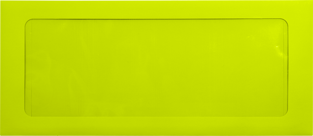 Wasabi Lime Green 32lb #10 Full Face Window Envelopes (4 1/8 x 9 1/2) with Peel & Seal
