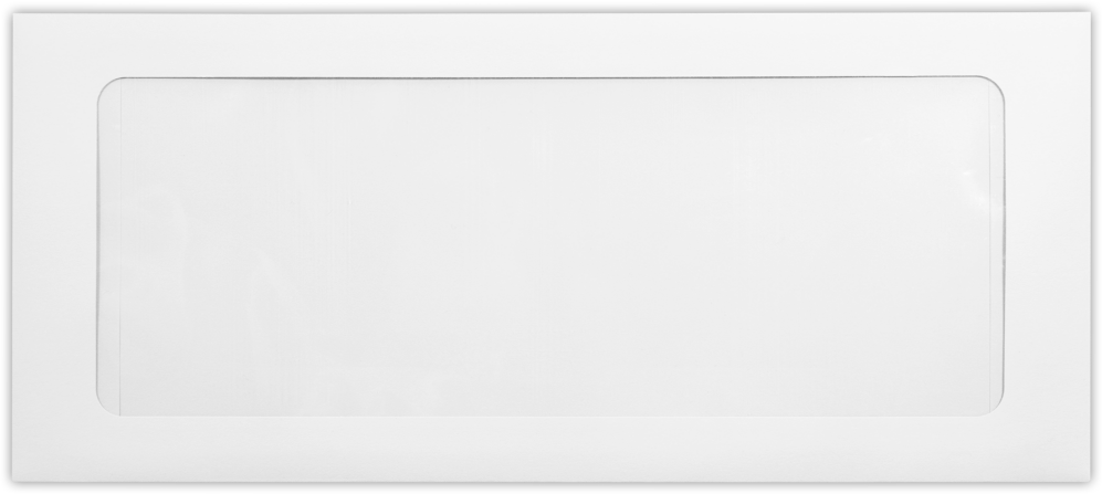 White 28lb #10 Full Face Window Envelopes (4 1/8 x 9 1/2)