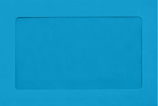 Pool Blue 32lb 6 x 9 Full Face Window Envelopes