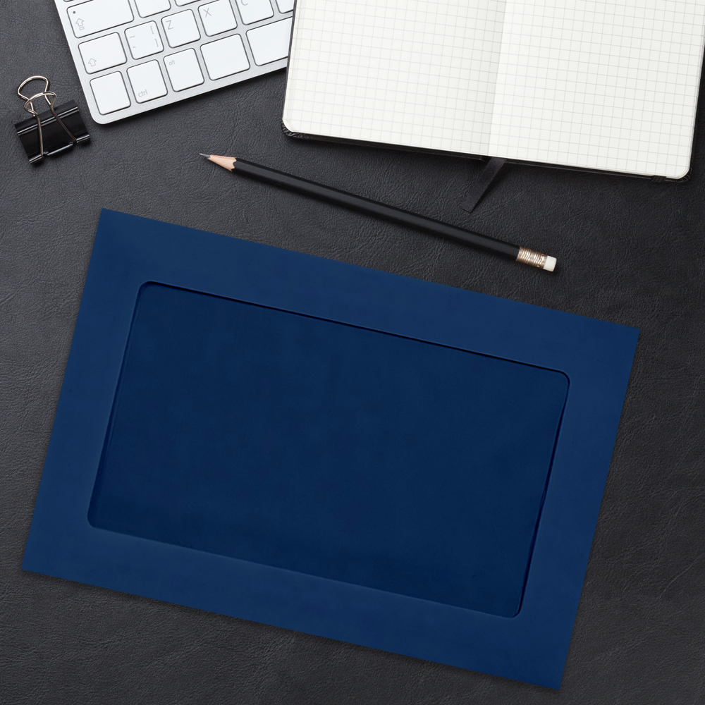Navy Blue 32lb 6 x 9 Full Face Window Envelopes