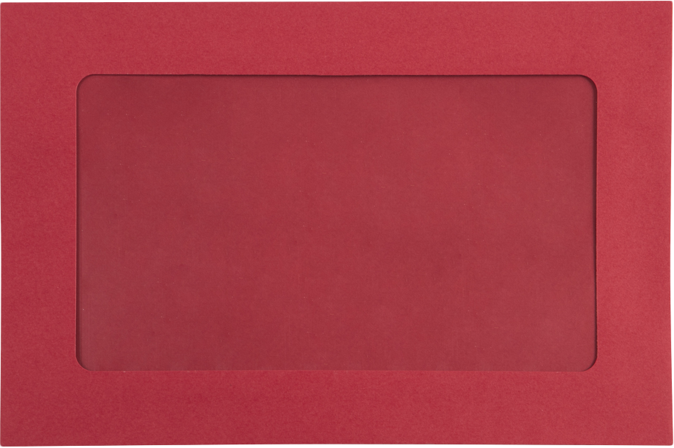 Red 32lb 6 x 9 Full Face Window Envelopes