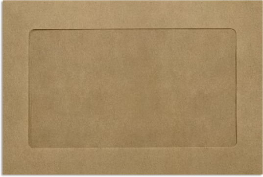 Grocery Bag 28lb 6 x 9 Full Face Window Envelopes