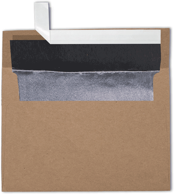 Grocery Bag with Silver Foil Lining 28lb A7 Invitation Envelopes (5 1/4 x 7 1/4) with Peel & Seal
