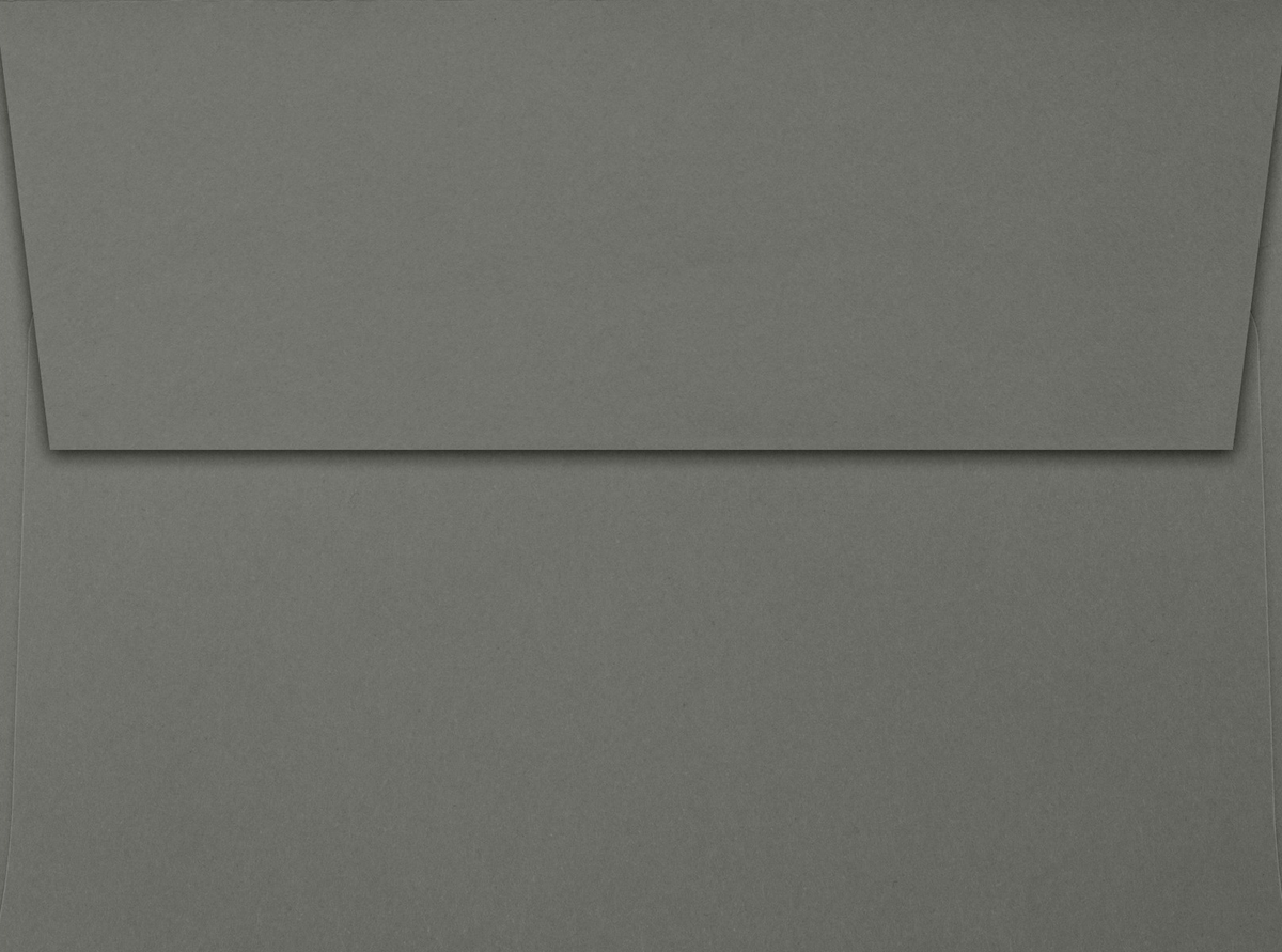 Dark Smoke Gray with Silver Foil Lining 32lb A7 Invitation Envelopes (5 1/4 x 7 1/4) with Peel & Seal