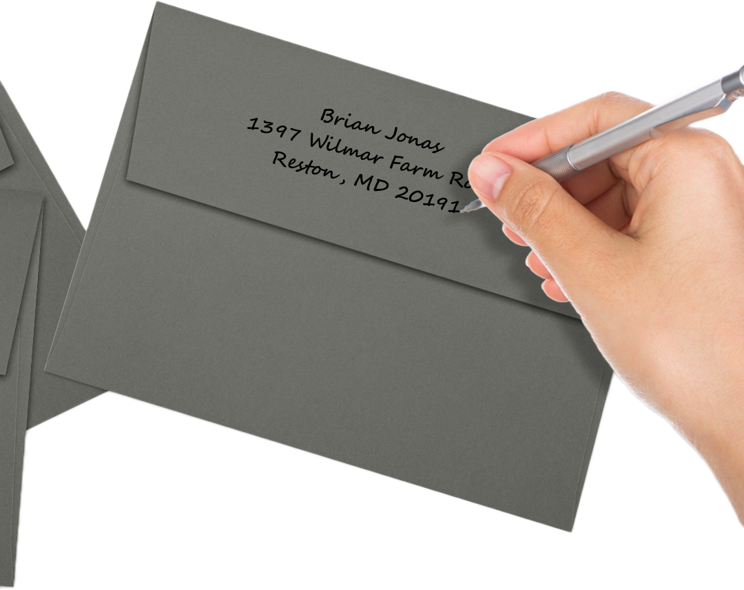 Dark Smoke Gray with Silver Foil Lining 32lb A7 Invitation Envelopes (5 1/4 x 7 1/4) with Peel & Seal