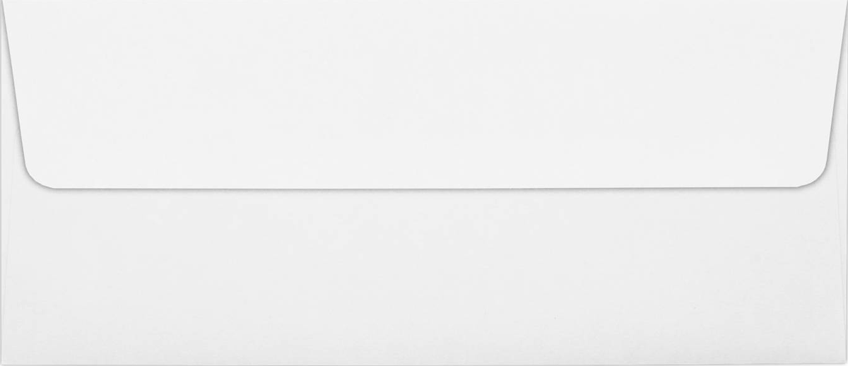 White with Red Foil Lining 24lb #10 Square Flap Envelopes (4 1/8 x 9 1/2) with Peel & Seal