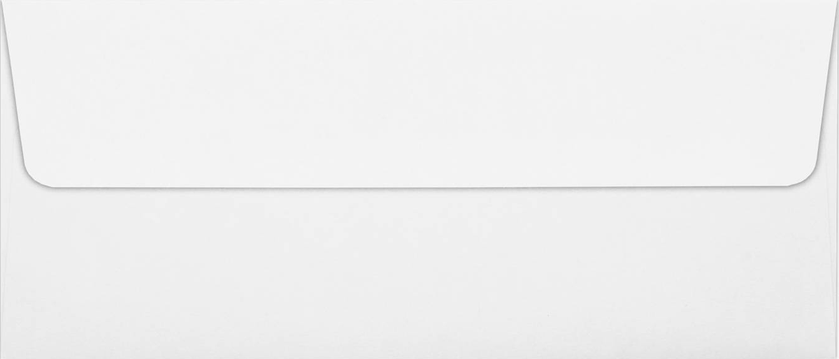White with Silver Foil Lining 24lb #10 Square Flap Envelopes (4 1/8 x 9 1/2) with Peel & Seal