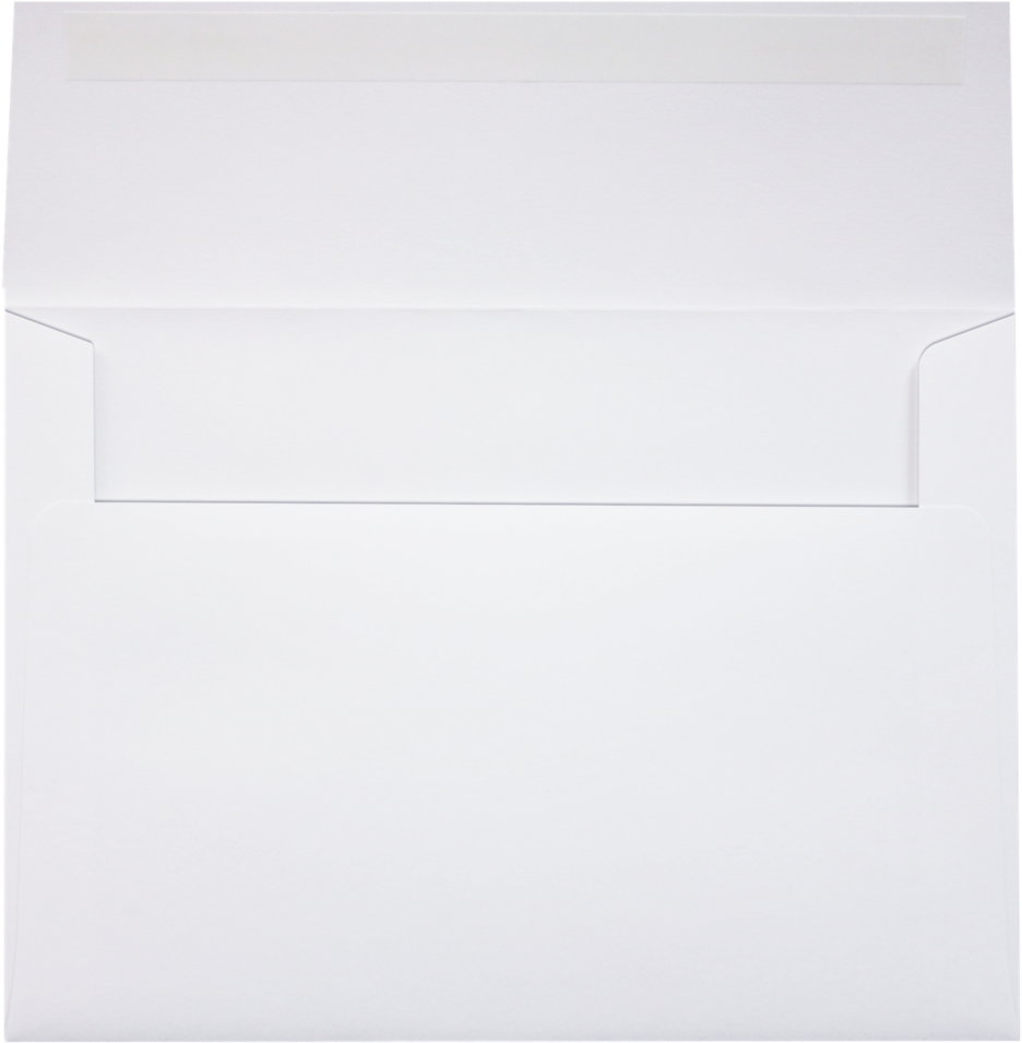 White with Silver Foil Lining 24lb A7 Invitation Envelopes (5 1/4 x 7 1/4) with Peel & Seal