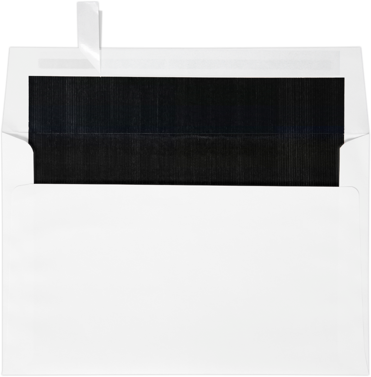 White with Black Foil Lining 24lb A9 Invitation Envelopes (5 3/4 x 8 3/4) with Peel & Seal