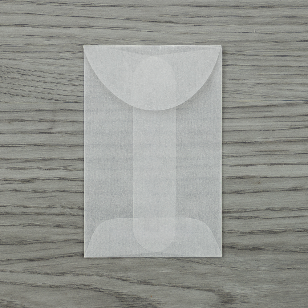 Glassine 30lb 1 3/4 x 2 3/4 Open End Envelopes
