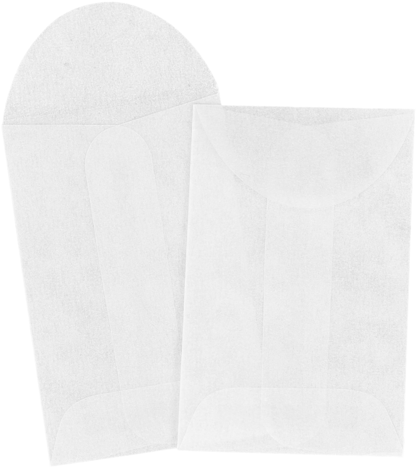 Glassine 30lb 1 3/4 x 2 3/4 Open End Envelopes