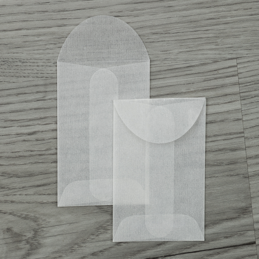 Glassine 30lb 1 3/4 x 2 3/4 Open End Envelopes