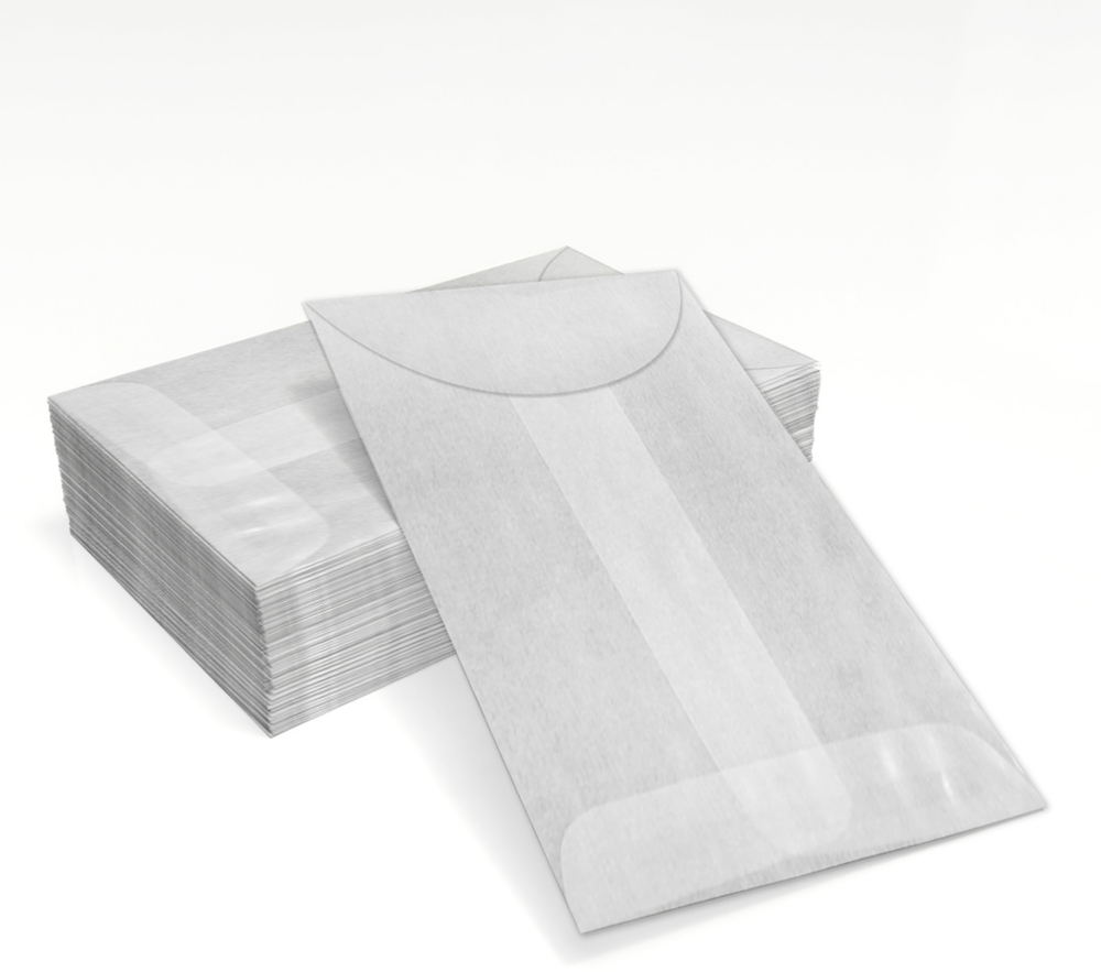 Glassine 30lb 2 1/4 x 3 1/2 Open End Envelopes