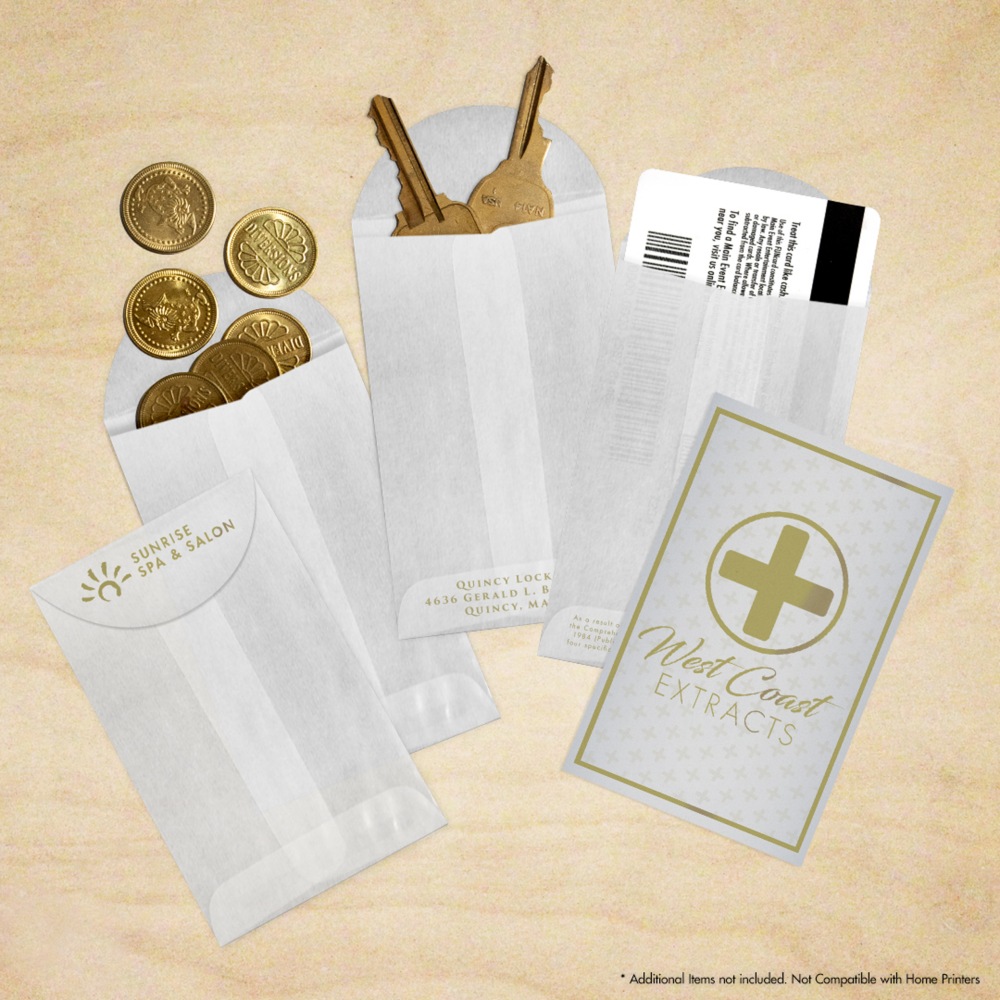 Glassine 30lb 2 1/4 x 3 1/2 Open End Envelopes