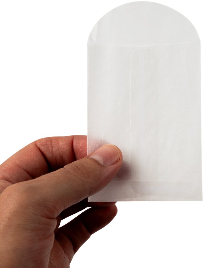 Glassine 30lb 2 3/4 x 3 3/4 Open End Envelopes