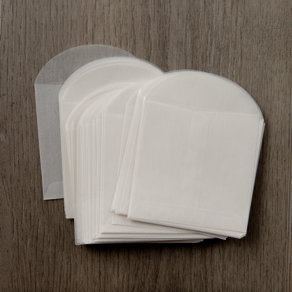 Glassine 30lb 3 1/2 x 3 1/2 Open End Envelopes