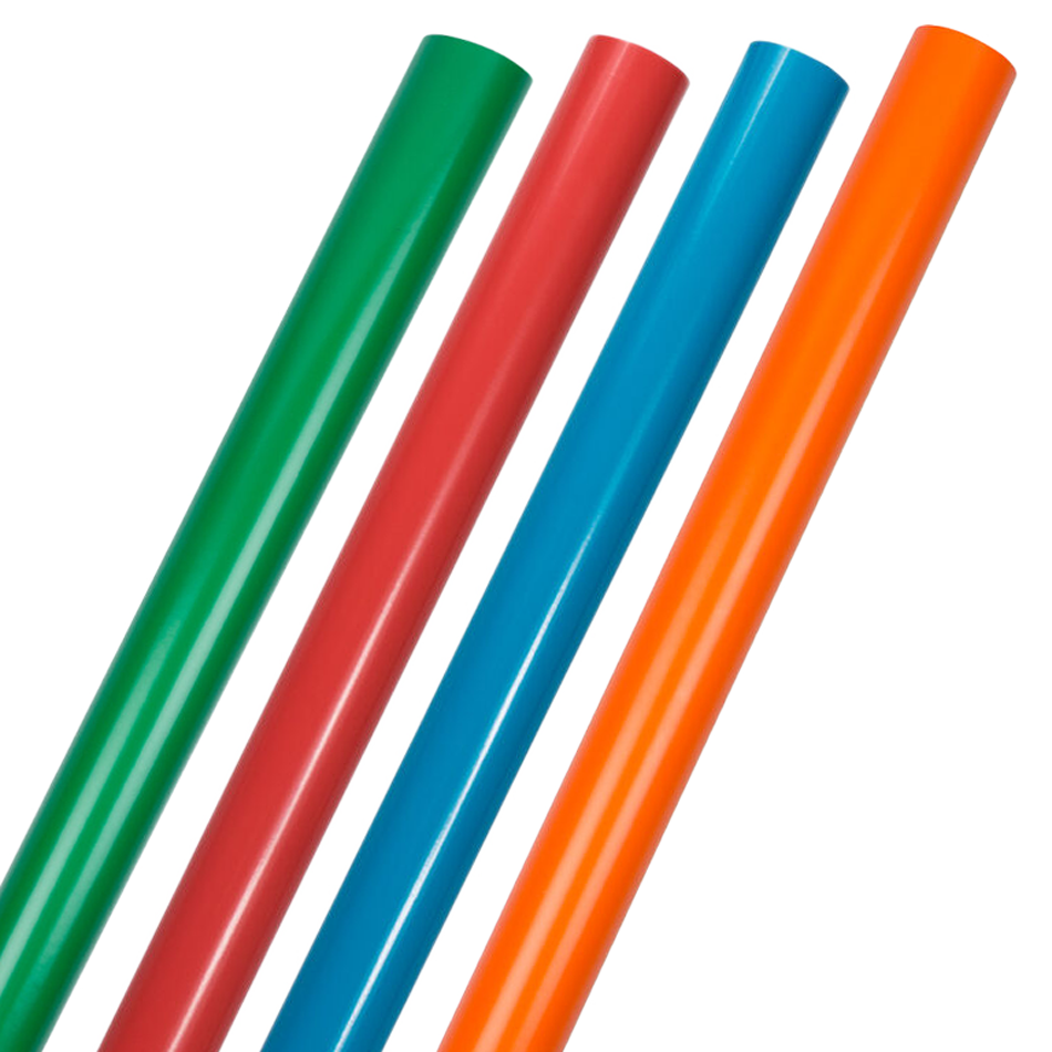 Assorted Bright Primary Wrapping Paper Set (100 Sq Ft Total) - 4 Rolls