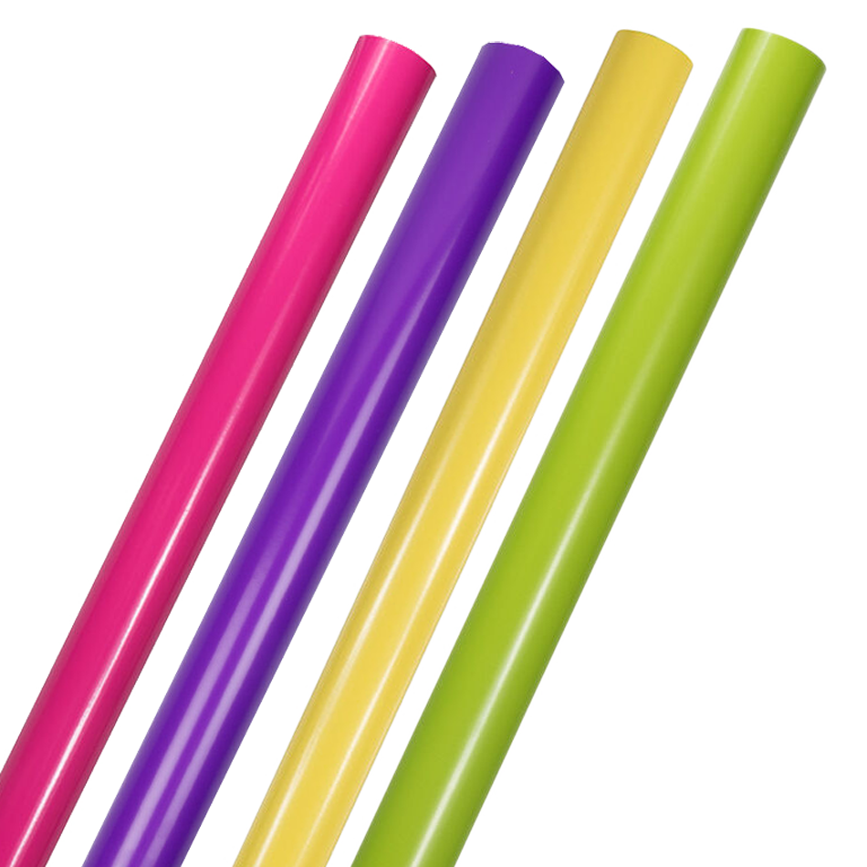 Assorted Bright Fashion Wrapping Paper Set (100 Sq Ft Total) - 4 Rolls
