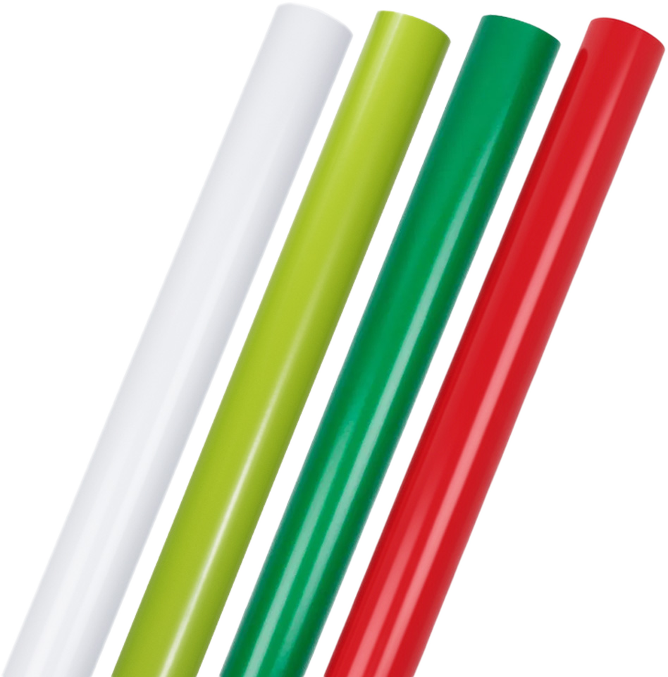 Assorted Christmas Glossy Wrapping Paper Set (100 Sq Ft) - 4 Rolls