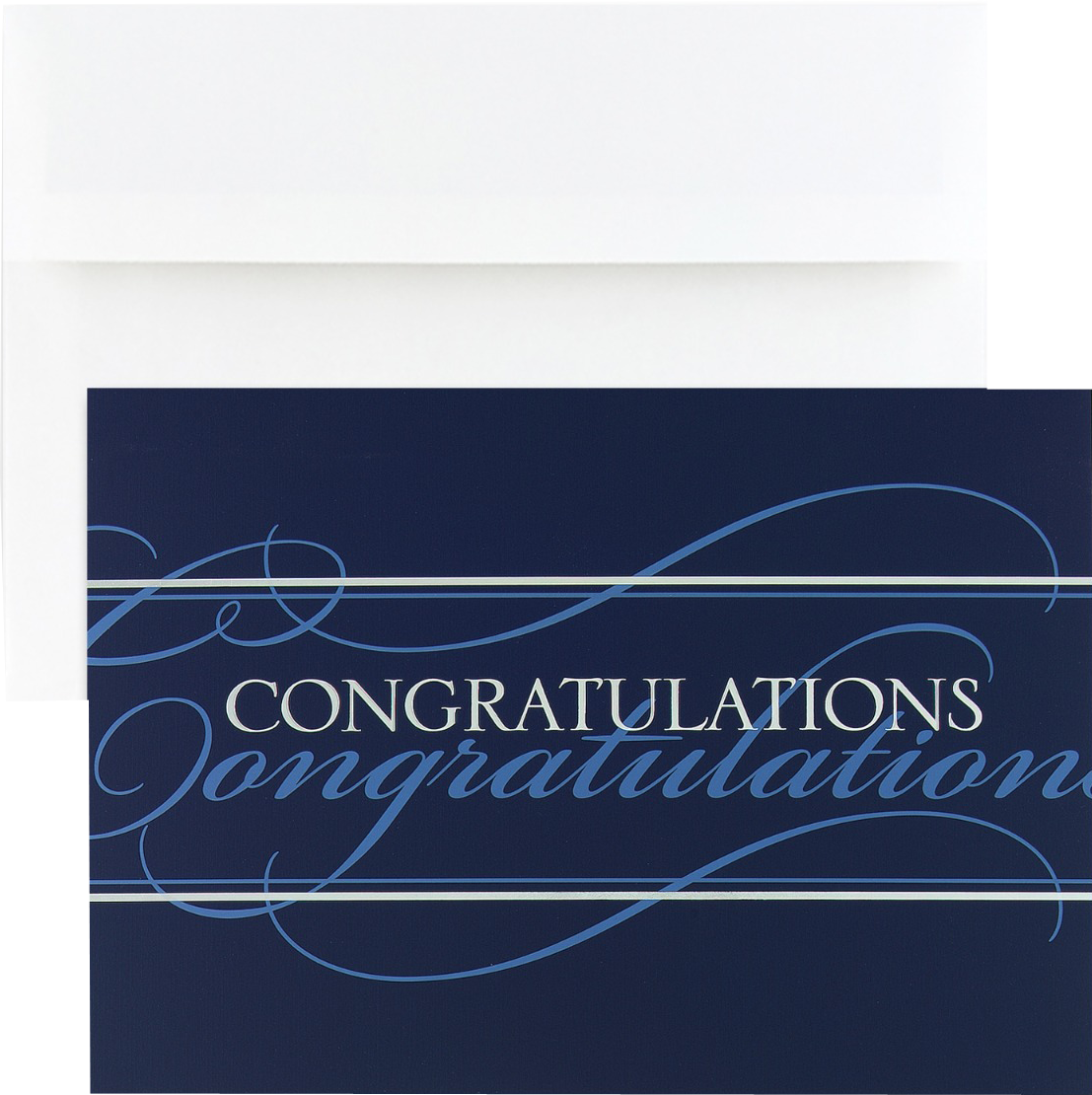 Blue Congratulations Cards - 25 Pack