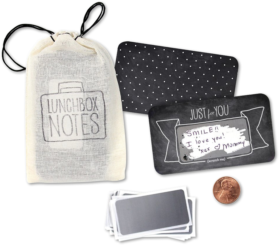 Black Scratch-off Lunchbox Notes