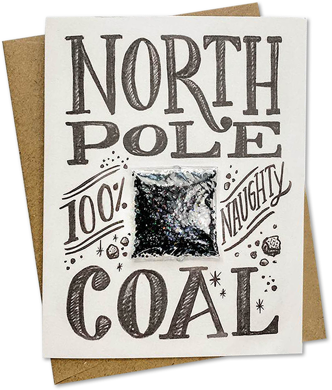 White North Pole Coal Card