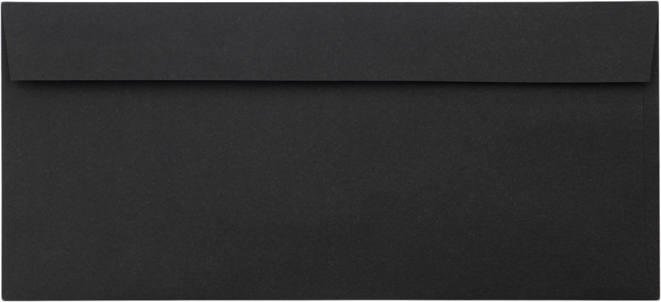 Smooth Midnight Black 32lb #10 Invoice Double Window (4 1/8 x 9 1/8) Envelopes with Peel & Seal