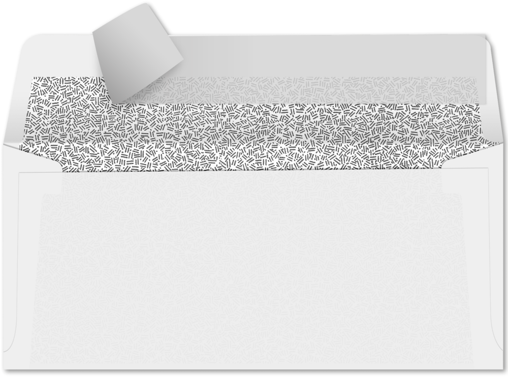 White with Security Tint 24lb #10 Invoice Double Window (4 1/8 x 9 1/8) Envelopes with Peel & Seal