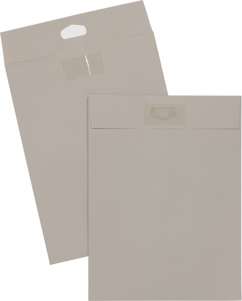 Gray Kraft 28lb 9 x 12 Open End Envelopes