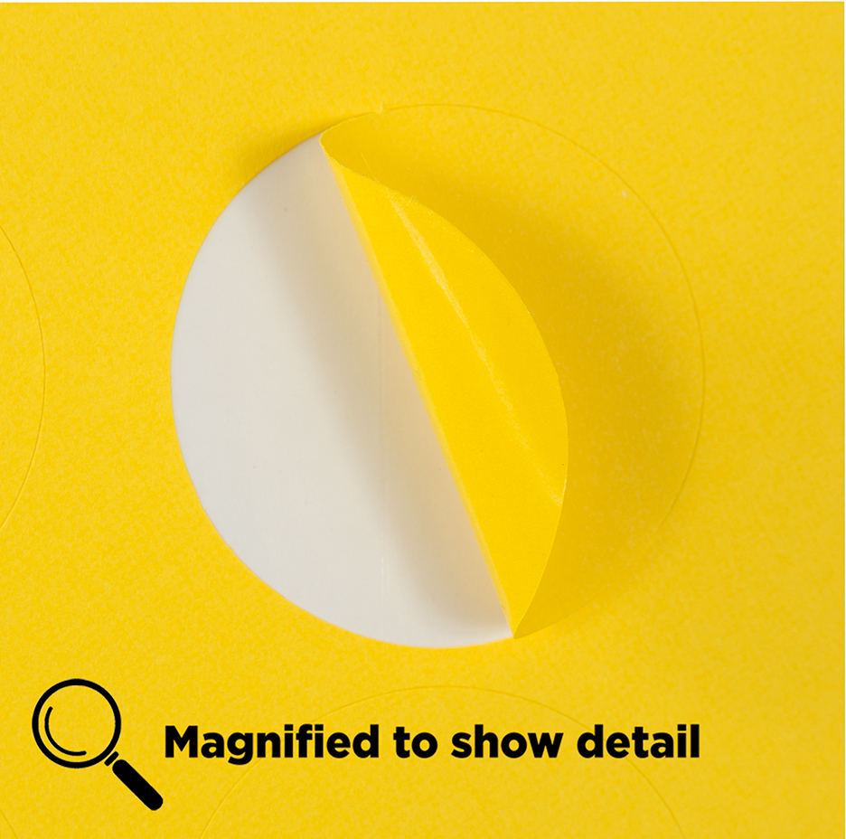 Yellow Medium 1 2/3 Inch Round Labels
