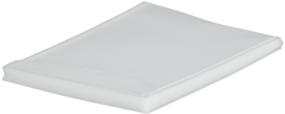 Clear Letter Open End Plastic Envelopes (8 7/8 x 12) with Tuck Flap