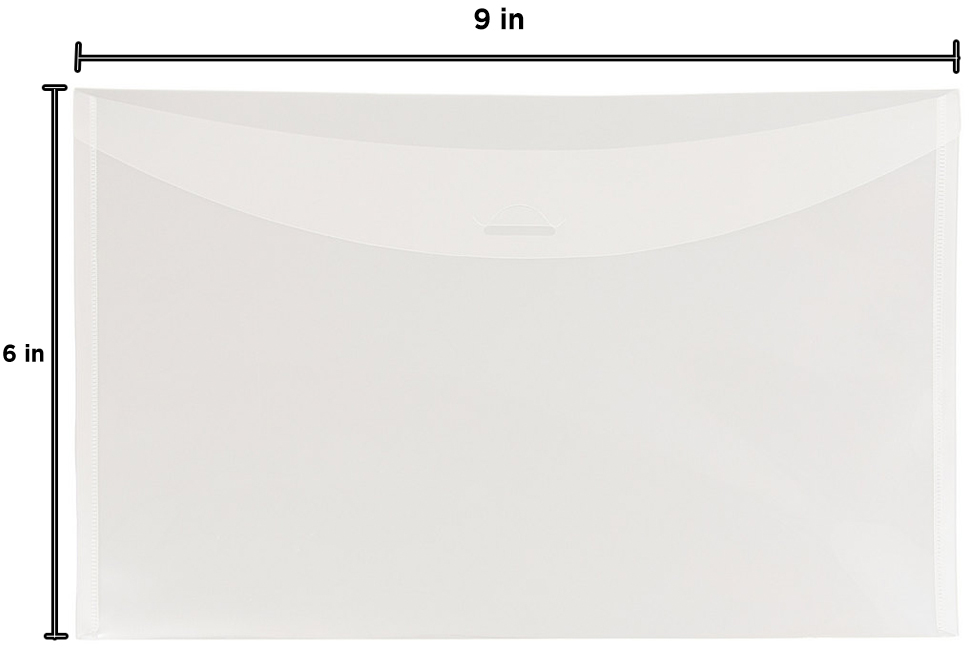 Clear 6 x 9 Booklet Plast Envelopes with Tuck Flap