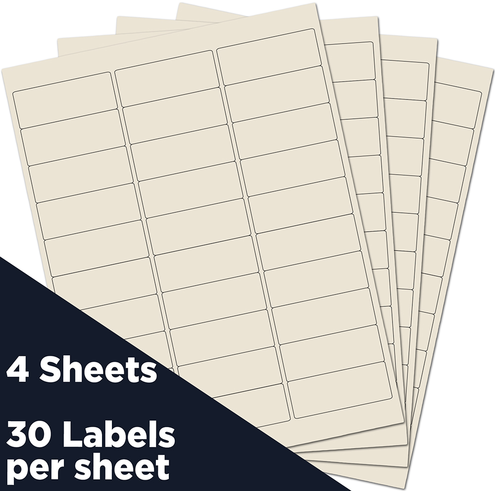 Ivory 1 x 2 5/8 Return Address Labels