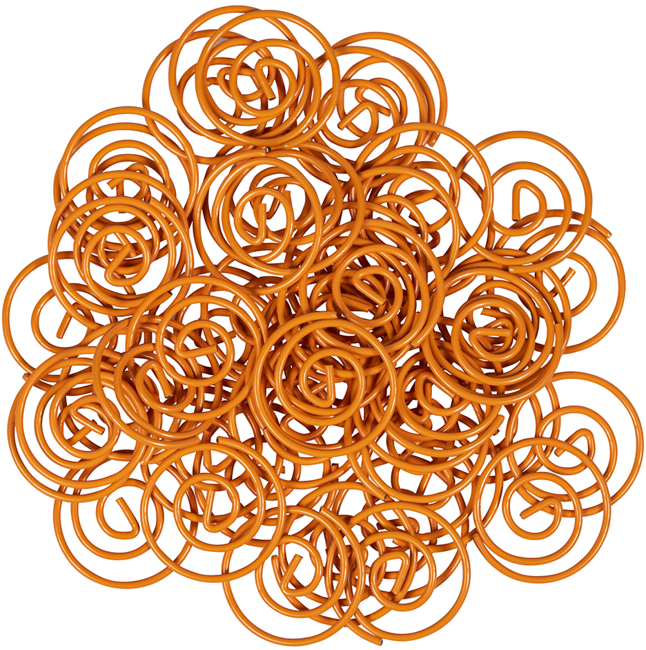 Orange Circular "Cloops" Paper Clips - 50 Pack