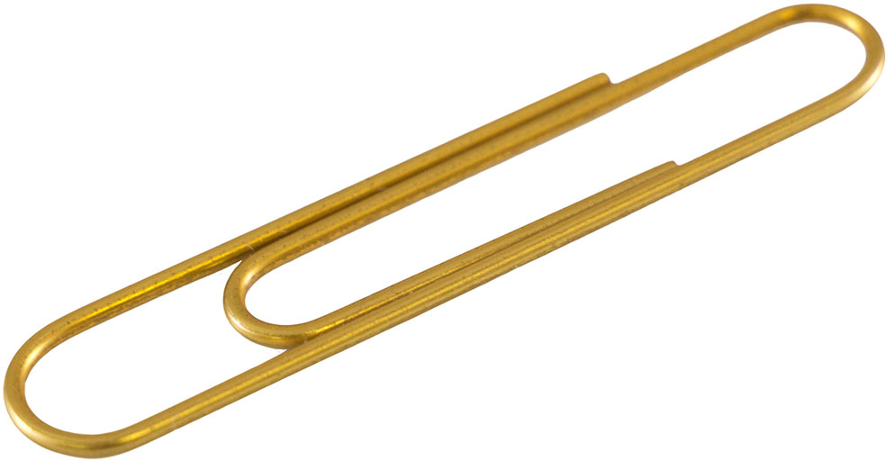 Gold Jumbo Paper Clips - 75 Pack