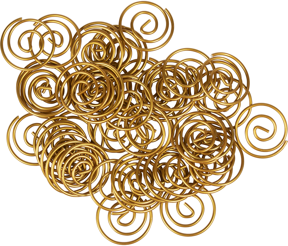 Gold Circular "Cloops" Paper Clips - 50 Pack