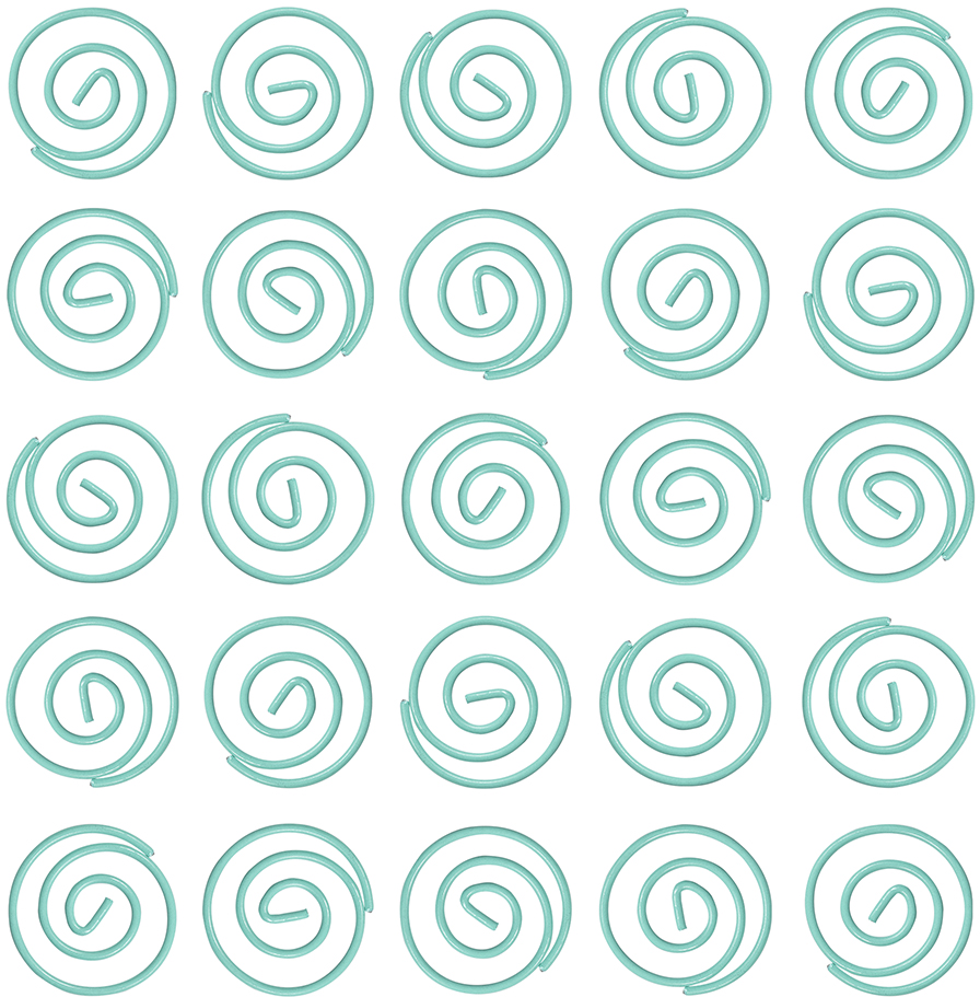 Teal Circular "Cloops" Paper Clips - 50 Pack