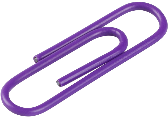 Purple Standard Paper Clips - 100 Pack