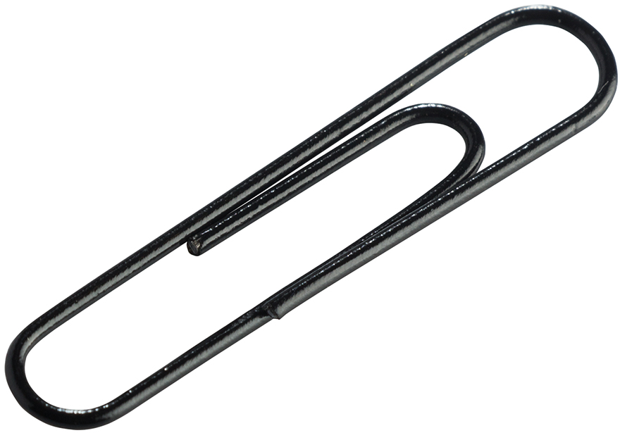Black Jumbo Paper Clips - 75 Pack