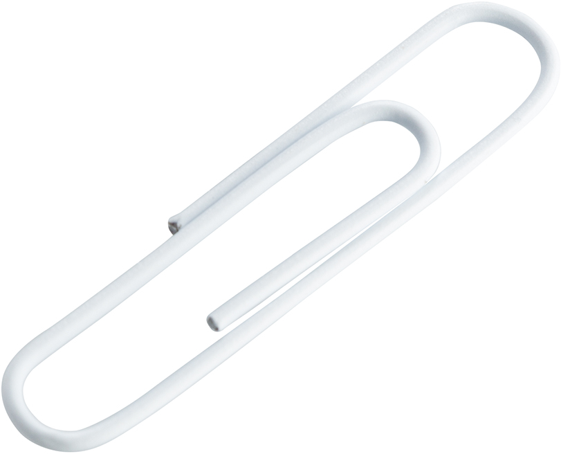 White Jumbo Paper Clips - 75 Pack