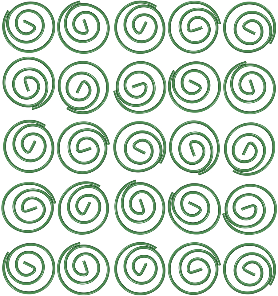Green Circular "Cloops" Paper Clips - 50 Pack