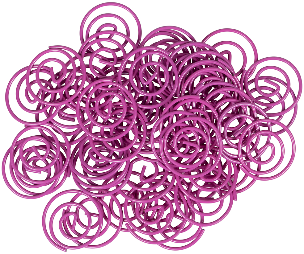 Hot Pink Circular "Cloops" Paper Clips - 50 Pack