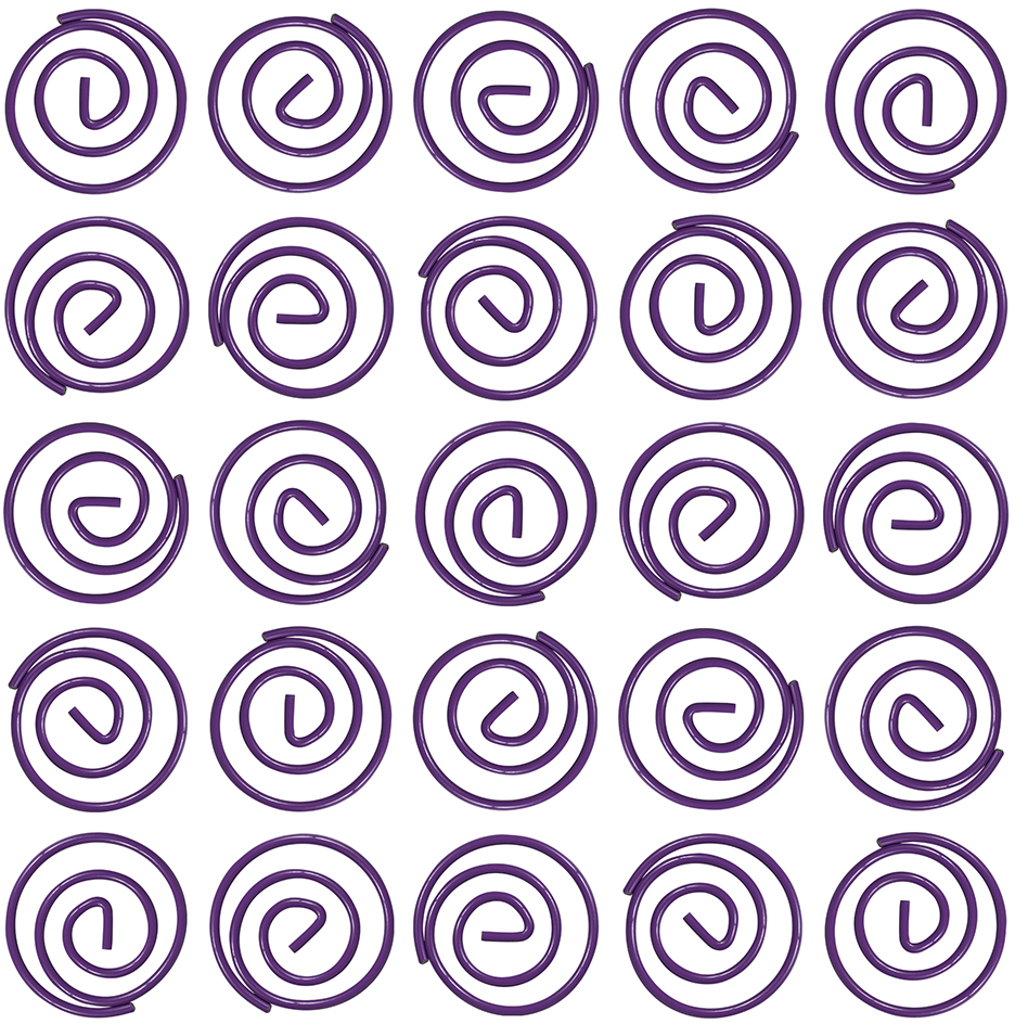 Purple Circular "Cloops" Paper Clips - 50 Pack
