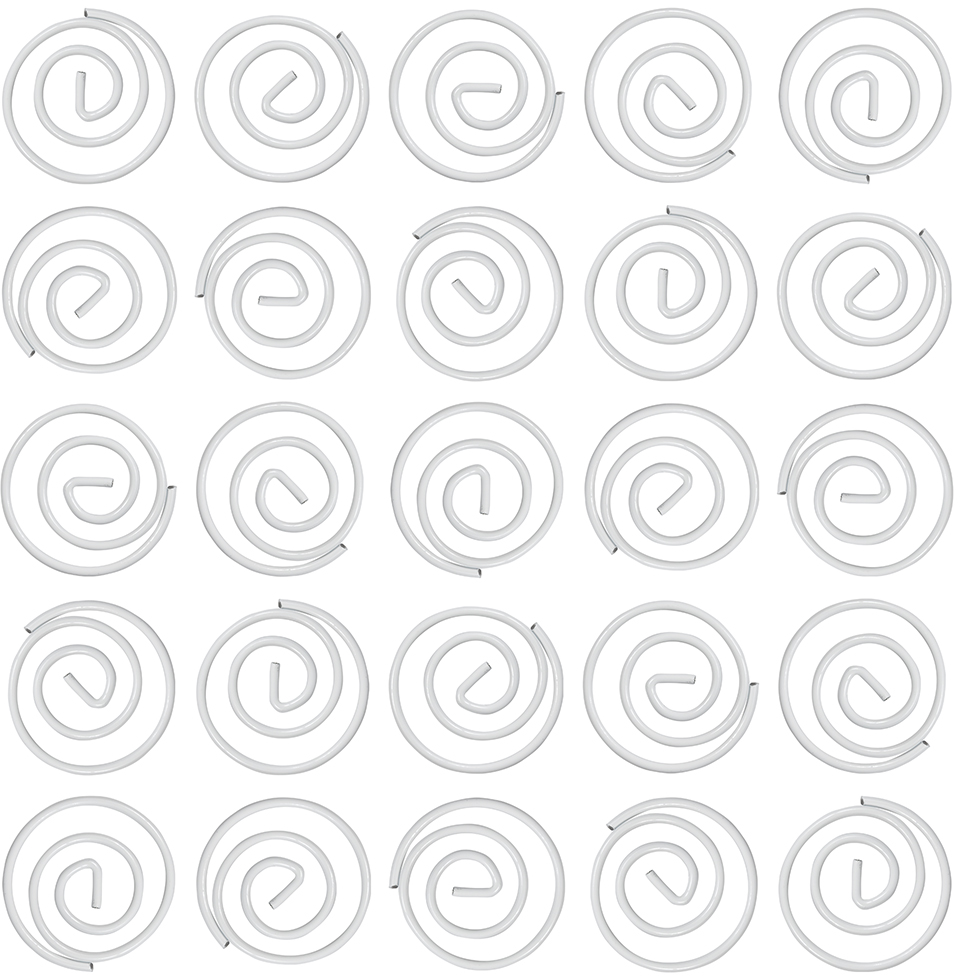White Circular "Cloops" Paper Clips - 50 Pack