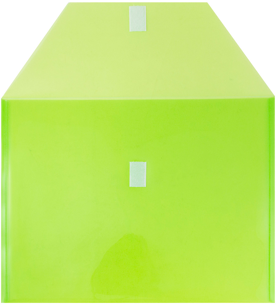 Assorted Letter Booklet Plastic Envelopes (9 3/4 x 13) with Hook and Loop Closure - 6 Pack