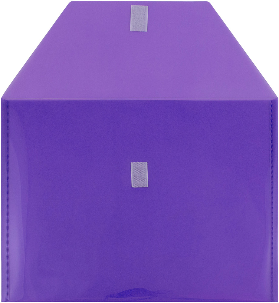Purple Letter Booklet Plastic Envelopes (9 3/4 x 13) with Hook and Loop Closure